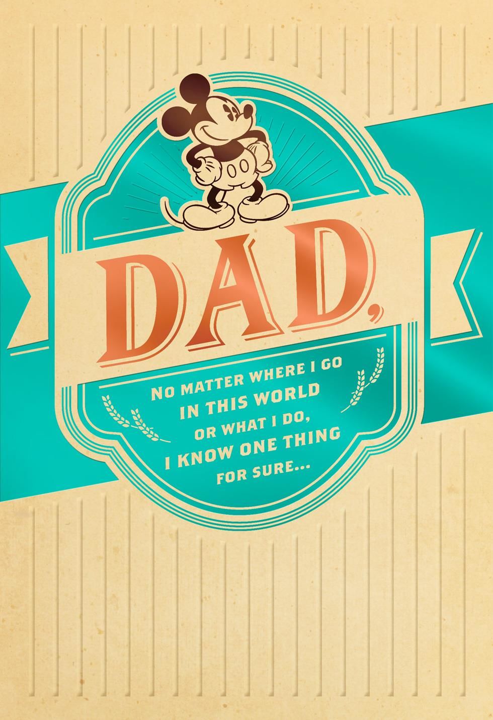 Father's Day Card with Classic Mickey Mouse